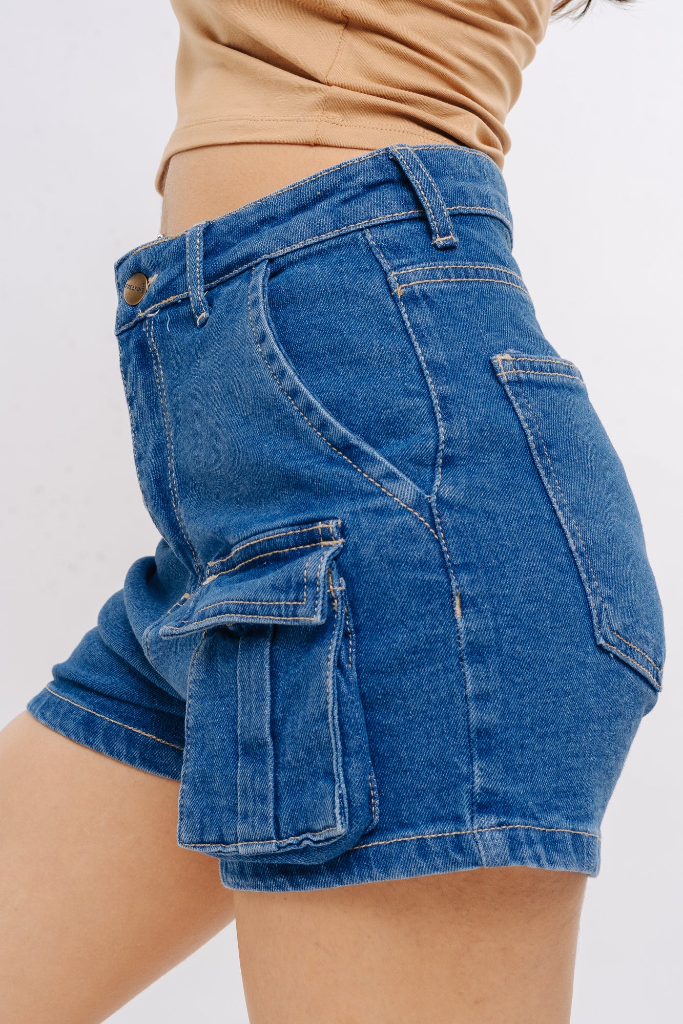RQYYD Reduced Women's Denim Cargo Shorts and Belt High Waisted Zipper  Combat Short Jeans Summer Comfy Street Y2K Shorts with 6 Pockets Khaki XXL  - Walmart.com